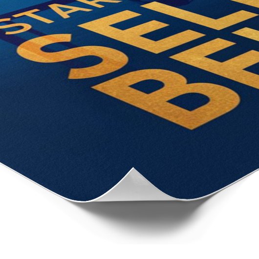 Erfolg beginnt mit Selbstvertrauen Poster (Ecke)