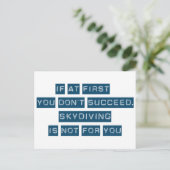 Erfolg beim Skydiving Postkarte (Stehend Vorderseite)