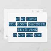 Erfolg beim Skydiving Postkarte (Vorne/Hinten)