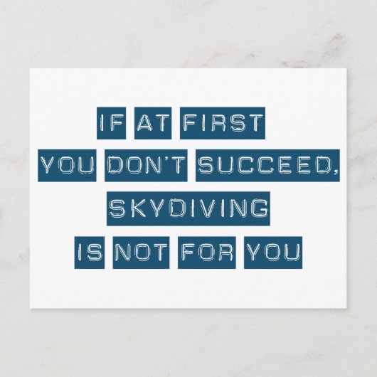 Erfolg beim Skydiving Postkarte (Vorderseite)