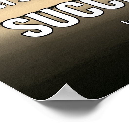 ERFOLG | Dauern | Scripting BEIGE Poster (Ecke)