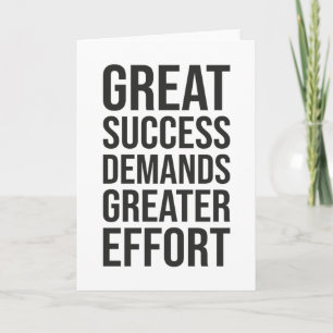 Erfolg erfordert Anstrengungen - Fitness, Hektik,  Karte
