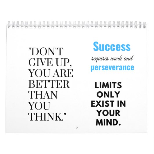 Erfolg erfordert Arbeit und Beharrlichkeit Kalender (Titelbild)