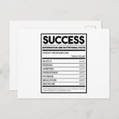 Erfolg ernährungsphysiologische Fakten Postkarte (Vorne/Hinten)