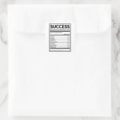 Erfolg ernährungsphysiologische Fakten Quadratischer Aufkleber (Tasche)