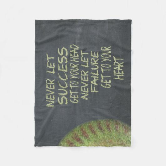 Erfolg Fastpitch Softball motivierend Fleecedecke (Vorderseite)