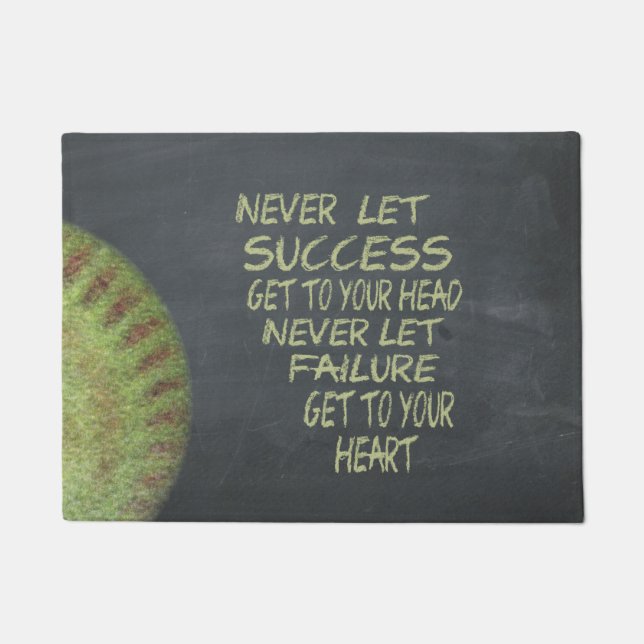 Erfolg Fastpitch Softball motivierend Fußmatte (Vorderseite)