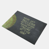 Erfolg Fastpitch Softball motivierend Fußmatte (Schrägansicht)