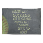 Erfolg Fastpitch Softball motivierend Kissenbezug (Rückseite)