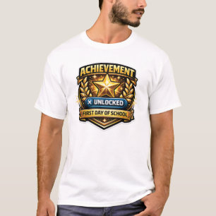 Erfolg freigeschaltet Erster Schultag Gamer T-Shirt