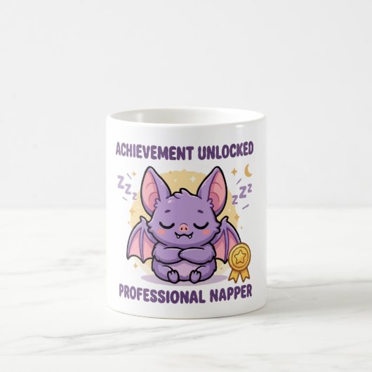 Erfolg freigeschaltet Profi-Nickerchen-Fledermaus Kaffeetasse (Mittel)