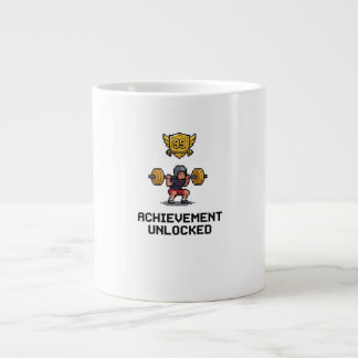 Erfolg freigeschaltet Stufe 99 Pixel-Gym Motivatio Jumbo-Tasse