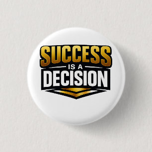 Erfolg Gold-Typografie auf Schwarz Button