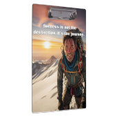 Erfolg & harte Arbeit Bergsteiger Motivierend Klemmbrett (Rechts)