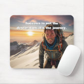 Erfolg & harte Arbeit Bergsteiger Motivierend Mousepad (Mit Mouse)