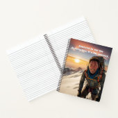 Erfolg & harte Arbeit Bergsteiger Motivierend Notizblock (Innenseite)