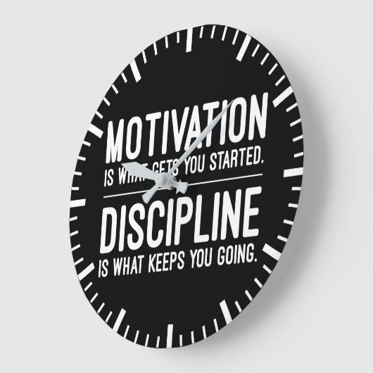 Erfolg, Hustle, Grind und Gym Motivation Große Wanduhr (Winkel)