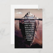 Erfolg Iceberg Dark Dankeskarte (Vorne/Hinten)