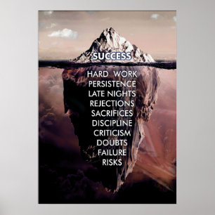 Erfolg Iceberg Dark Poster
