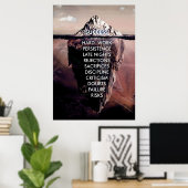 Erfolg Iceberg Dark Poster (Heimbüro)