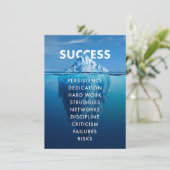 Erfolg Iceberg harte Arbeit Einladung (Stehend Vorderseite)