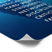 Erfolg Iceberg harte Arbeit Poster (Ecke)