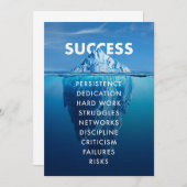 Erfolg Iceberg harte Arbeit Save The Date (Vorne/Hinten)