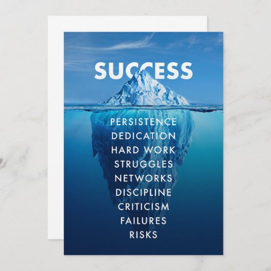 Erfolg Iceberg harte Arbeit Save The Date (Vorne/Hinten)