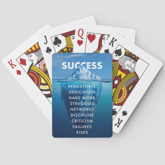 Erfolg Iceberg harte Arbeit Spielkarten (Rückseite)