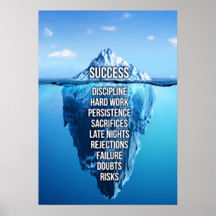 Erfolg Iceberg Skulptur Motivierend Poster