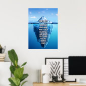 Erfolg Iceberg Skulptur Motivierend Poster (Heimbüro)