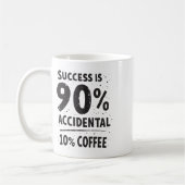 Erfolg ist 90% zufällig 10% Kaffee. gespeist Kaffeetasse (Links)