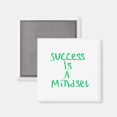 Erfolg ist ein Mindset-Aufkleber Magnet (Vorderseite/Rückseite)