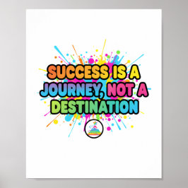 Erfolg ist eine Reise Motivationszitat-Design Poster