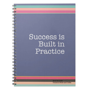 Erfolg ist errichtetes in der Praxis Notizbuch Notizblock