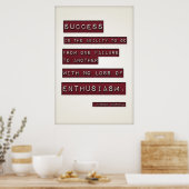 Erfolg ist ... (Große Vorlage bearbeiten) Poster (Küche)