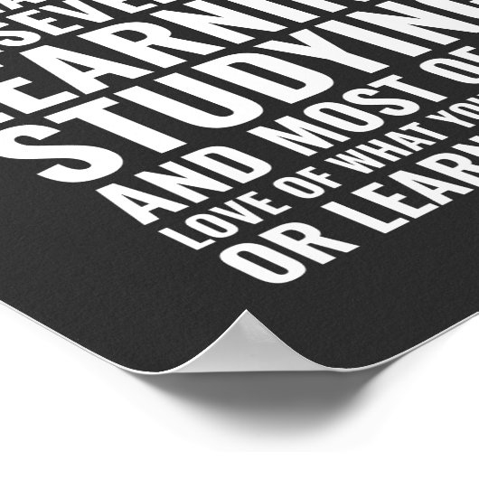 Erfolg ist kein Zufall. Es ist harte Arbeit Motivi Poster (Ecke)