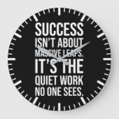 Erfolg ist leise Arbeit - Gymnastik, Hustel, Grind Große Wanduhr (Vorderseite)