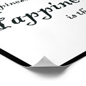 Erfolg ist nicht der Schlüssel zum Glück. Glück is Poster (Ecke)