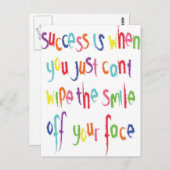 Erfolg ist, wenn Sie Postkarte (Vorne/Hinten)