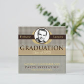 Erfolg Klassischer Abschluss mit Foto Einladung (Stehend Vorderseite)