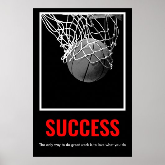 Erfolg Motivierend Basketball Trendy Poster (Vorne)