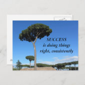 Erfolg Motivierend Postkarte (Vorne/Hinten)