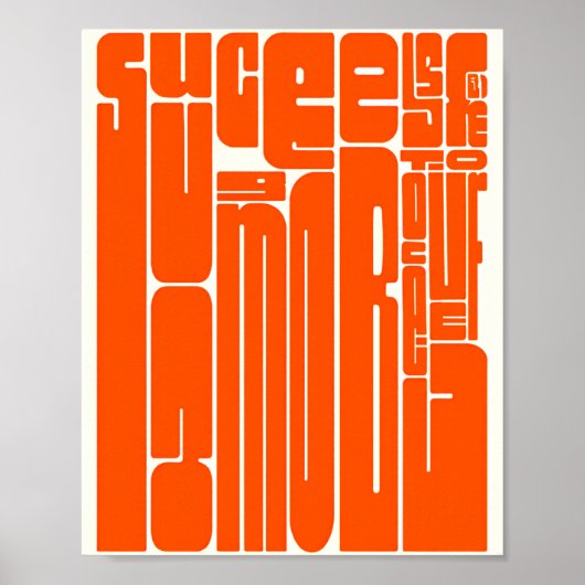 Erfolg & Mut Inspirationsposter – Fette Retro-Opti Poster (Vorne)