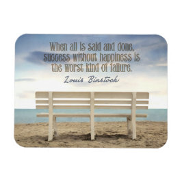 "Erfolg ohne Glück" Zitat zur Inspiration Magnet