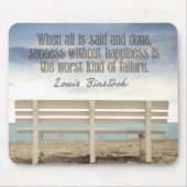 "Erfolg ohne Glück" Zitat zur Inspiration Mousepad (Vorne)