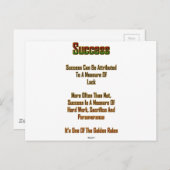 Erfolg Postkarte (Vorne/Hinten)