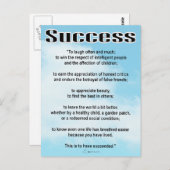 Erfolg Postkarte (Vorne/Hinten)