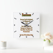 Erfolg Quadratische Wanduhr (Zuhause)