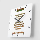 Erfolg Quadratische Wanduhr (Winkel)